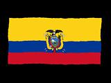 Handdrawn flag of Ecuador