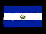 Handdrawn flag of El Salvador