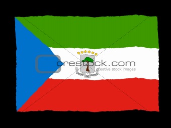 Handdrawn flag of Equatorial Guinea