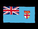 Handdrawn flag of Fiji