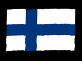 Handdrawn flag of Finland
