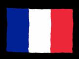 Handdrawn flag of France