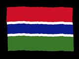 Handdrawn flag of Gambia