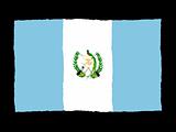 Handdrawn flag of Guatemala