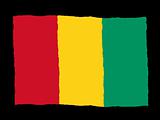 Handdrawn flag of Guinea
