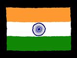 Handdrawn flag of India