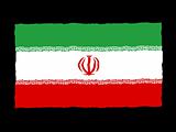 Handdrawn flag of Iran