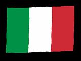 Handdrawn flag of Italy