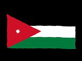 Handdrawn flag of Jordan