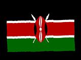 Handdrawn flag of Kenya
