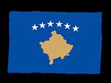 Handdrawn flag of Kosovo