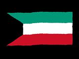 Handdrawn flag of Kuwait
