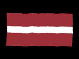 Handdrawn flag of Latvia