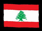 Handdrawn flag of Lebanon