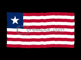 Handdrawn flag of Liberia