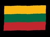 Handdrawn flag of Lithuania