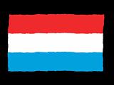 Handdrawn flag of Luxembourg