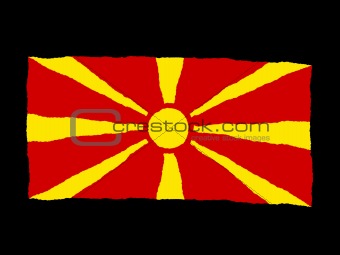 Handdrawn flag of Macedonia