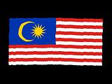 Handdrawn flag of Malaysia