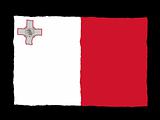 Handdrawn flag of Malta