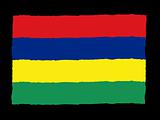 Handdrawn flag of Mauritius