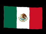 Handdrawn flag of Mexico