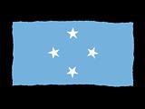 Handdrawn flag of Micronesia