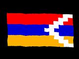 Handdrawn flag of Nagorno Karabakh