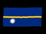Handdrawn flag of Nauru