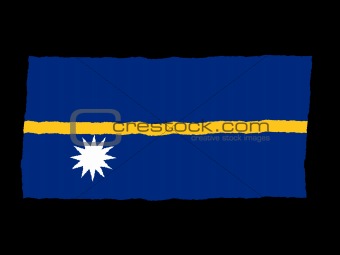 Handdrawn flag of Nauru