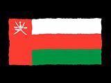 Handdrawn flag of Oman