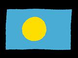 Handdrawn flag of Palau
