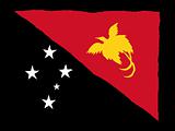 Handdrawn flag of Papua New Guinea
