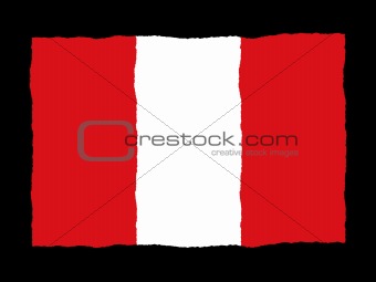 Handdrawn flag of Peru