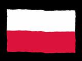 Handdrawn flag of Poland