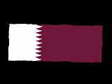 Handdrawn flag of Qatar