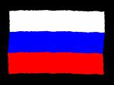 Handdrawn flag of Russia