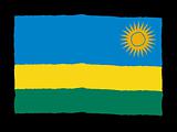 Handdrawn flag of Rwanda