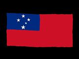 Handdrawn flag of Samoa