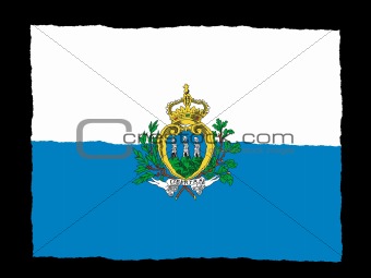 Handdrawn flag of San Marino