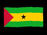 Handdrawn flag of Sao Tome and Principe