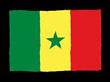 Handdrawn flag of Senegal
