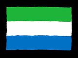 Handdrawn flag of Sierra Leone