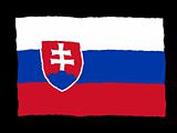 Handdrawn flag of Slovakia