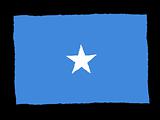 Handdrawn flag of Somalia