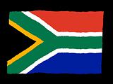 Handdrawn flag of South Africa