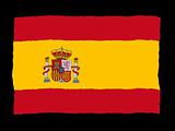 Handdrawn flag of Spain