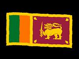 Handdrawn flag of Sri Lanka