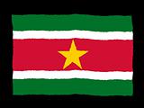 Handdrawn flag of Suriname