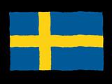 Handdrawn flag of Sweden